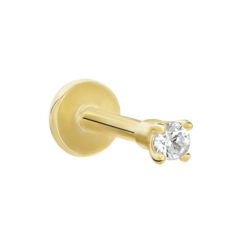 Piercing De Labret Or Jaune Catala Oxyde De Zirconium - Bijoux Femme | Histoire d’Or