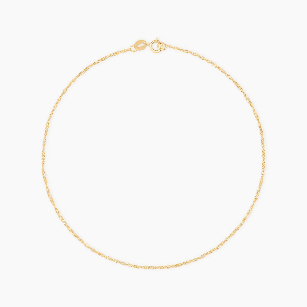 Cha&icirc;ne De Cheville Sylwia Or Jaune - Cha&icirc;nes de cheville Femme | Histoire d&rsquo;Or