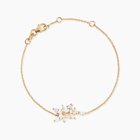 Bracelet Waouh Plaqu&eacute; Or Jaune Oxyde De Zirconium - Bracelets Femme | Histoire d&rsquo;Or
