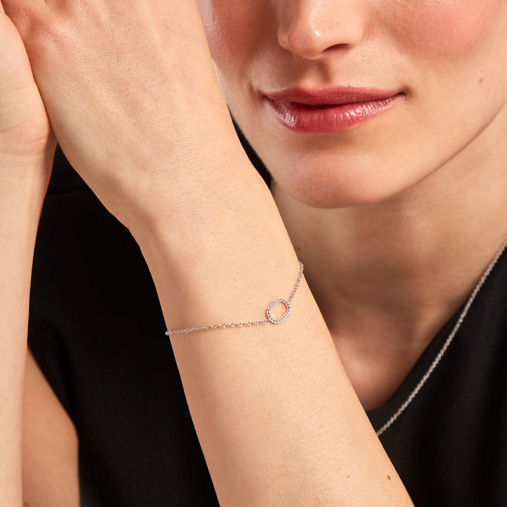 Bracelet Clem Argent Blanc - Bracelets Femme | Histoire d’Or