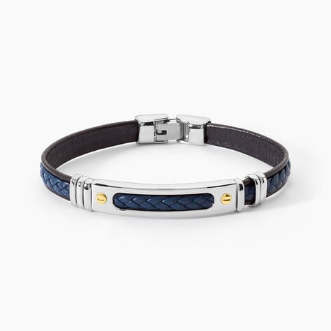 Bracelet Jourdan Cuir Bleu - Bracelets Homme | Histoire d&rsquo;Or