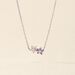 Collier Purple Bloom Argent Blanc Oxyde De Zirconium - Colliers fantaisie Femme | Histoire d’Or