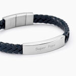 Bracelet Acier Blanc Oxanne - Bracelets Cuir Homme | Histoire d&rsquo;Or