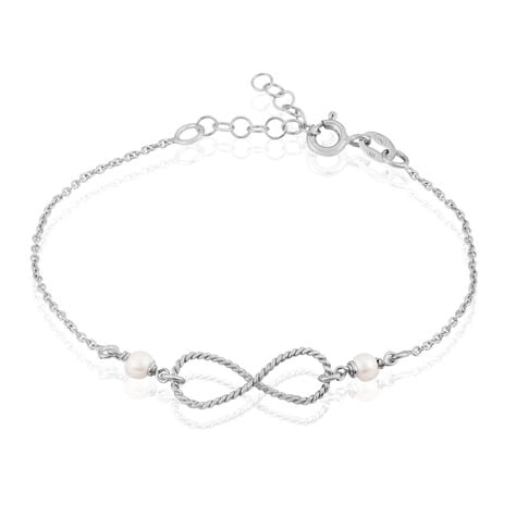 Bracelet Aliya Argent Blanc Pierre De Synthese - Bracelets Femme | Histoire d&rsquo;Or
