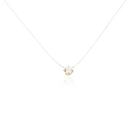 Collier Yoannie Plaque Or Jaune Oxyde De Zirconium - Colliers fantaisie Femme | Histoire d’Or