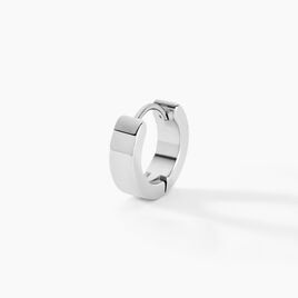 Créole Unitaire Helgo Acier Blanc - Boucles d'oreilles créoles Homme | Histoire d’Or
