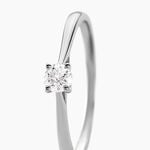 Bague Solitaire One Or Blanc Diamant - Bagues solitaires Femme | Histoire d&rsquo;Or
