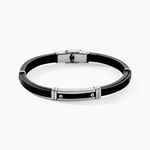 Bracelet Claudino Acier Blanc - Bracelets Cuir Homme | Histoire d&rsquo;Or