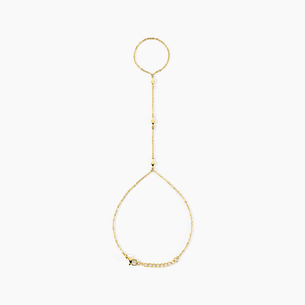 Bijou De Main Jaipur Acier Jaune - Bijoux sans pierre Femme | Histoire d&rsquo;Or