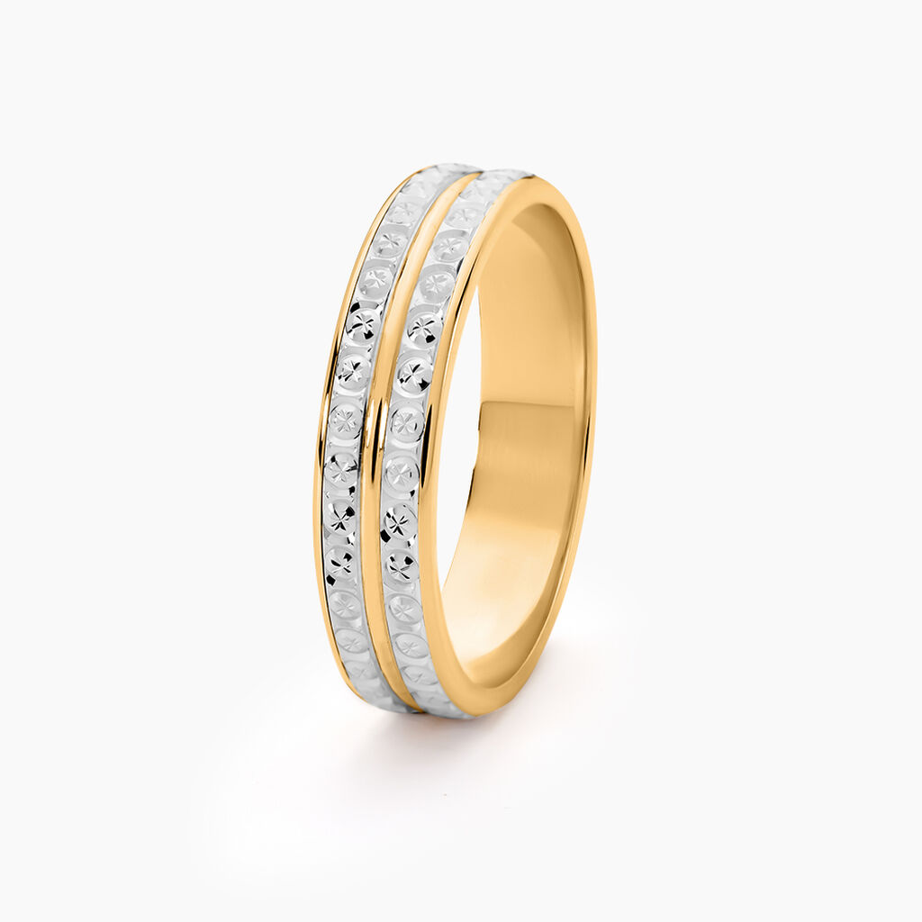 Alliance Clarisse Or Bicolore - Alliances Unisex | Histoire d&rsquo;Or