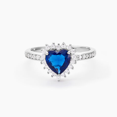 Bague Sphinx Argent Blanc Pierre Et Oxyde De Zirconium - Bagues solitaires Femme | Histoire d’Or