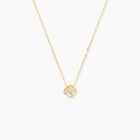 Collier Or Jaune Lazarus Oxyde De Zirconium - Colliers Femme | Histoire d&rsquo;Or
