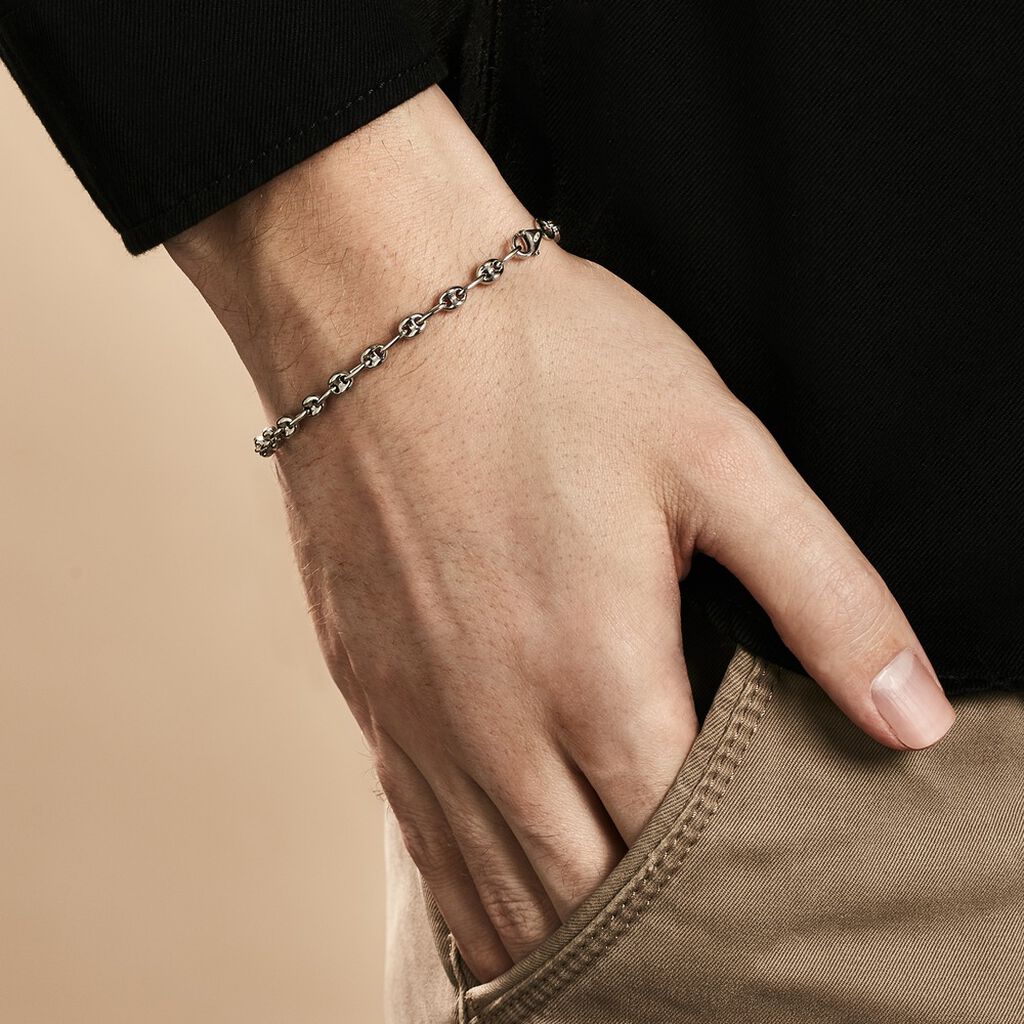 Bracelet Maille Argent Carrus - Bracelets chaîne Homme | Histoire d’Or