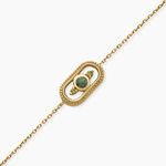 Bracelet Jasmee Plaque Or Jaune Pierre De Synthese Oxyde De Zirconium - Bracelets Femme | Histoire d&rsquo;Or