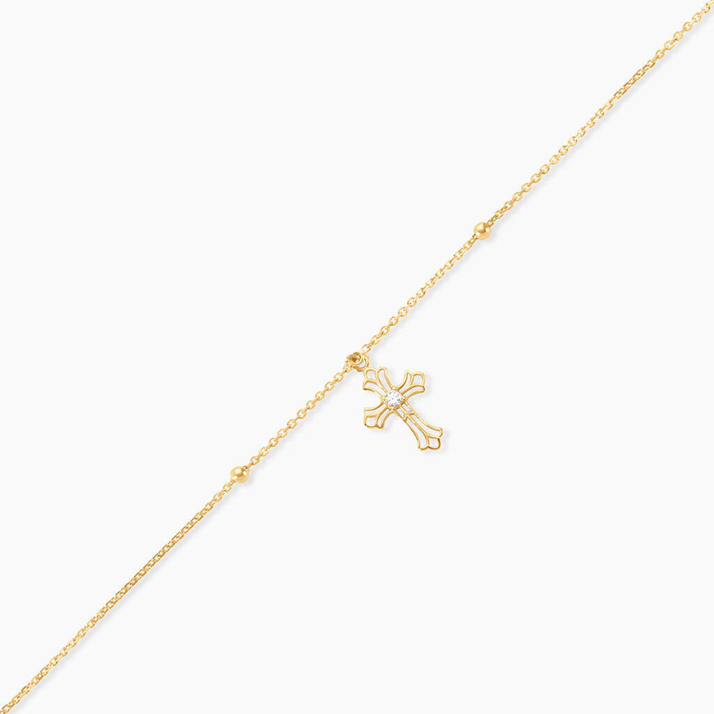 Bracelet Bice Or Jaune Oxyde De Zirconium - Bracelets Communion Femme | Histoire d&rsquo;Or