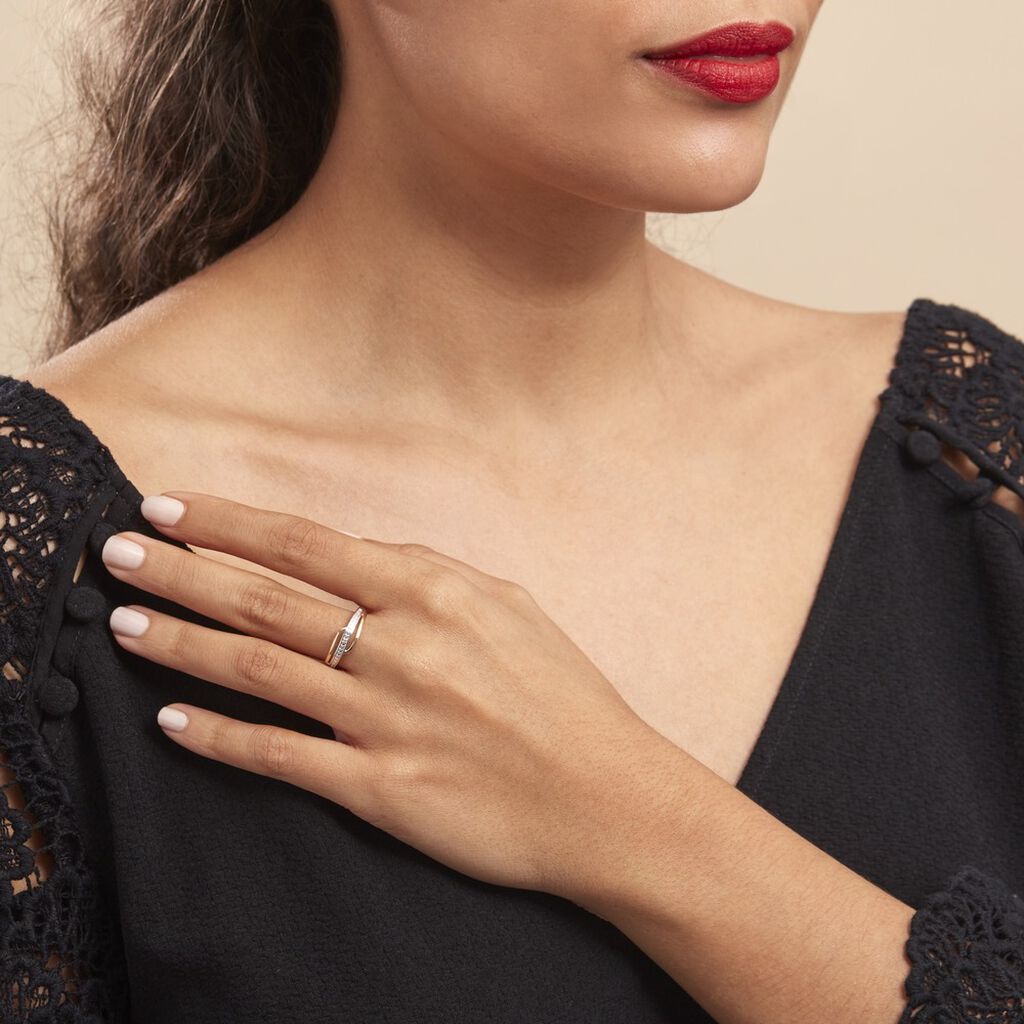 Bague Solena Or Jaune Diamant - Bagues avec pierre Femme | Histoire d’Or