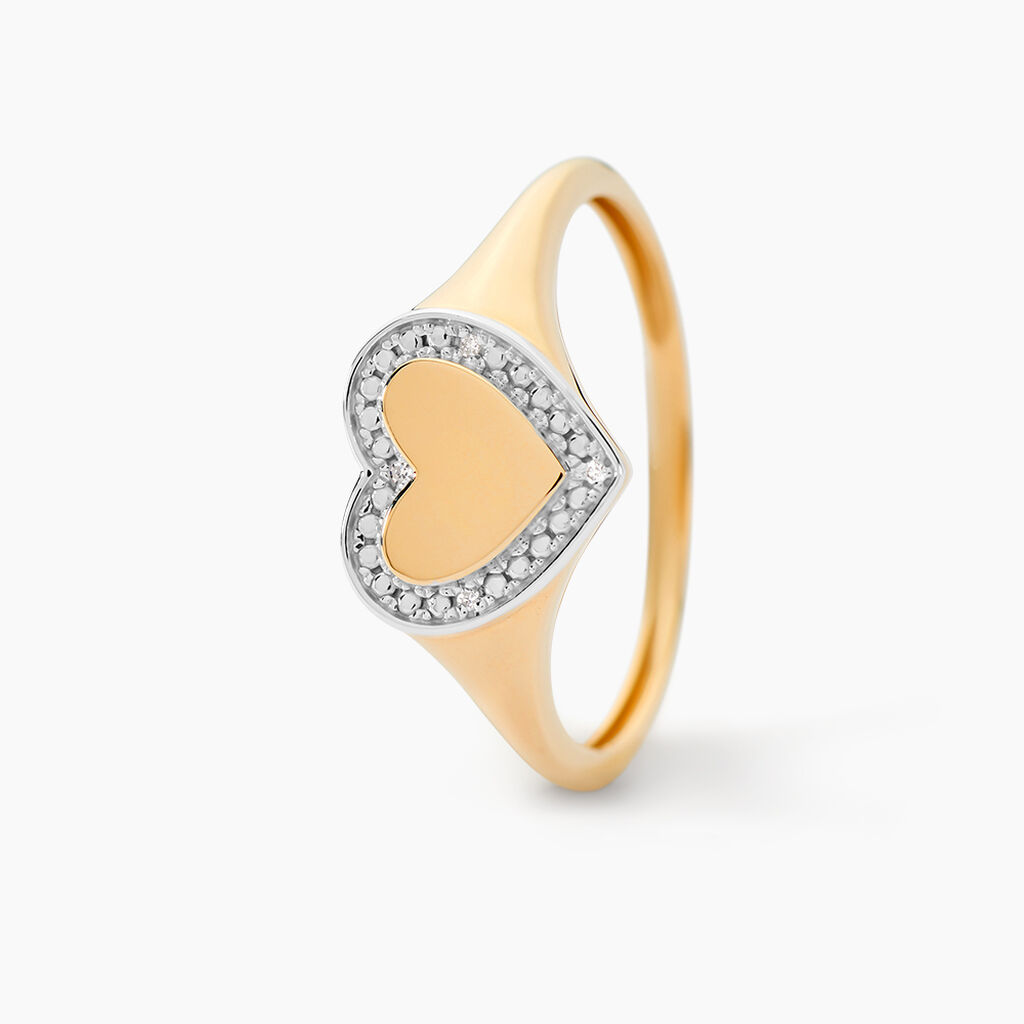Chevalière Promesse Pour L'eternite Or Jaune Diamant - Chevalières Femme | Histoire d’Or
