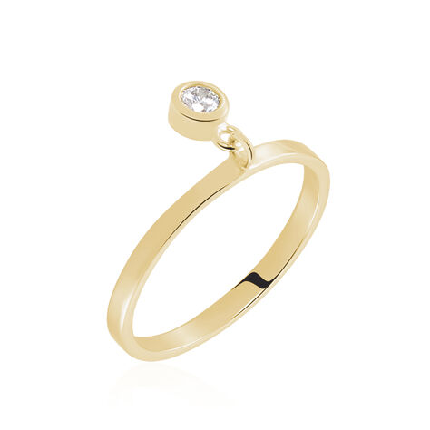 Bague Plaqué Or Jaune Lynnha Oxyde De Zirconium - Bagues avec pierre Femme | Histoire d’Or