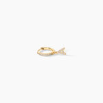 Cr&eacute;ole Unitaire L&eacute;ria Or Jaune Oxydes De Zirconium - Boucles d'oreilles empierr&eacute;es Femme | Histoire d&rsquo;Or