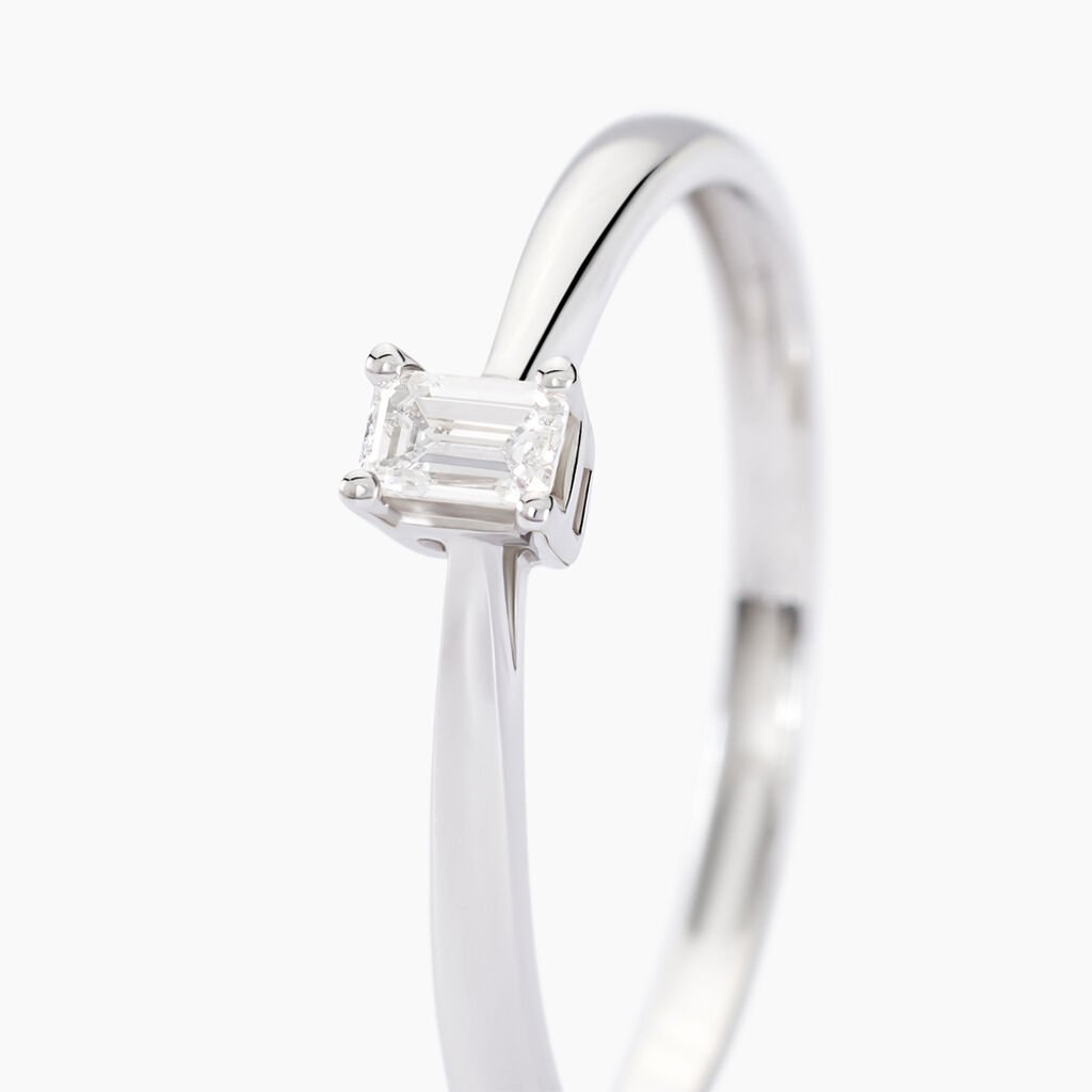 Bague Les Inseparables Or Blanc Diamant - Bagues solitaires Femme | Histoire d&rsquo;Or