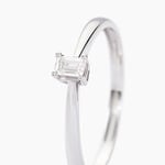 Bague Les Inseparables Or Blanc Diamant - Bagues solitaires Femme | Histoire d&rsquo;Or