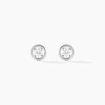 Boucles D'oreilles Puces Argent Blanc Laureto Oxydes De Zirconium - Boucles d'oreilles fantaisie Femme | Histoire d&rsquo;Or