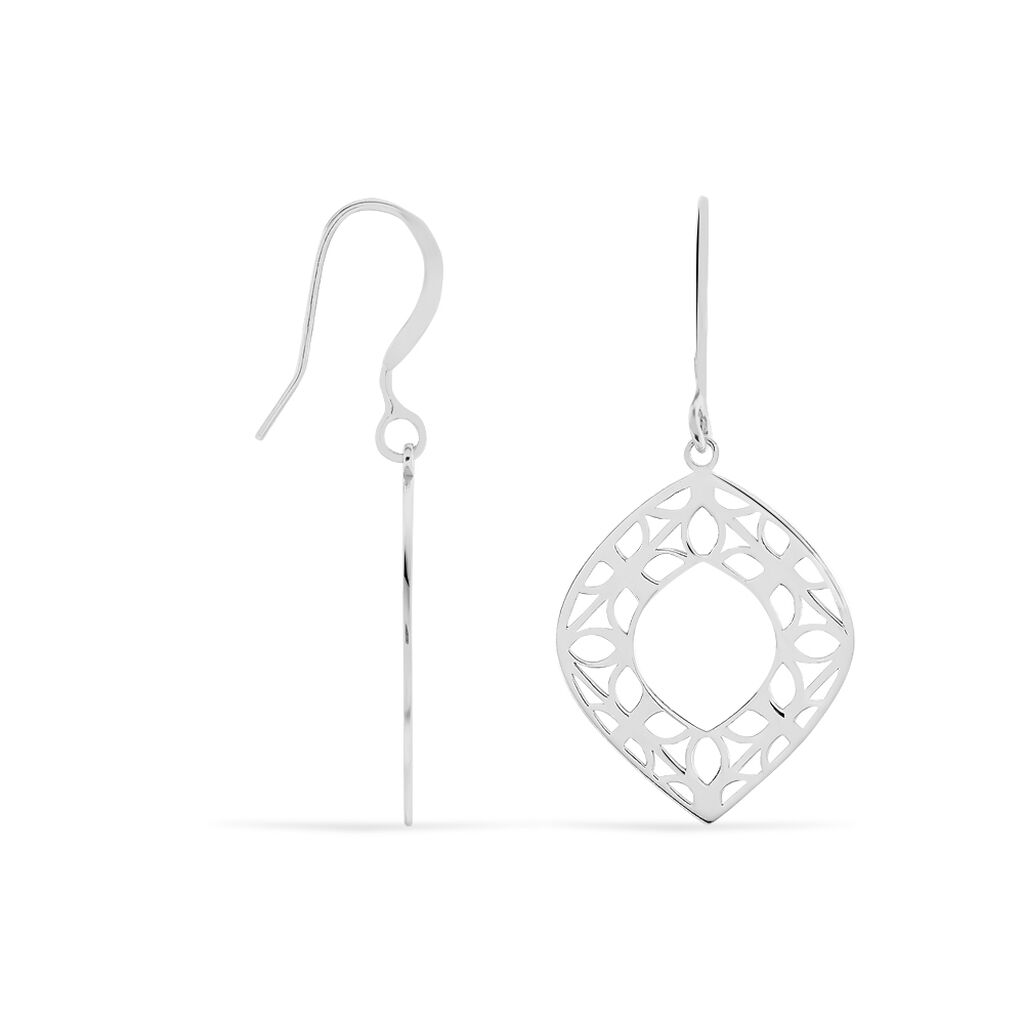 Boucles D'oreilles Pendantes Maurizia Argent Blanc - Boucles d'oreilles fantaisie Femme | Histoire d’Or