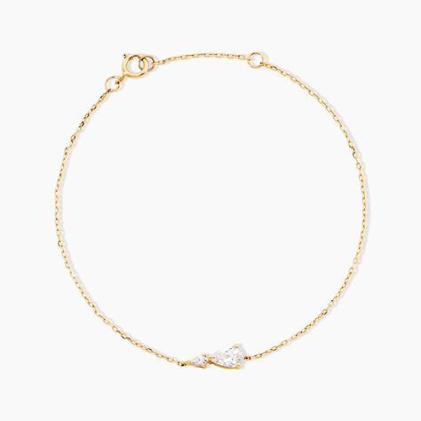 Bracelet Frang Or Jaune Oxyde De Zirconium - F&ecirc;te des m&egrave;res Femme | Histoire d&rsquo;Or