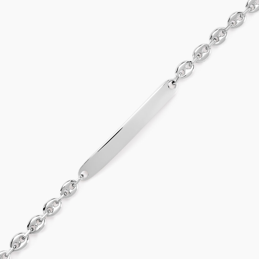 Bracelet Identit&eacute; Carrus Argent Blanc - F&ecirc;te des m&egrave;res Femme | Histoire d&rsquo;Or