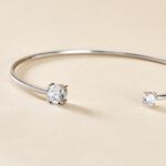 Bracelet Jonc Rio Argent Blanc Oxyde De Zirconium - Bracelets joncs Femme | Histoire d&rsquo;Or