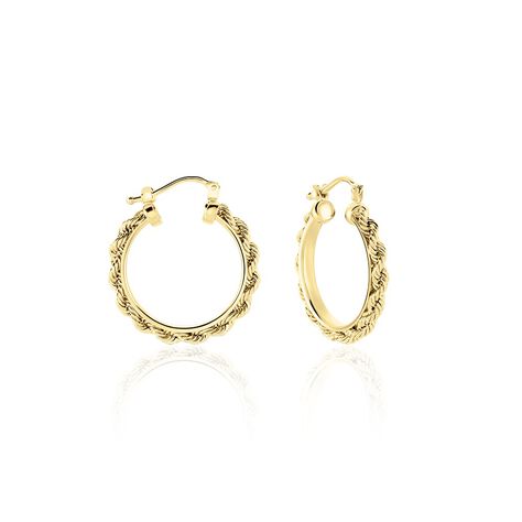 Créoles Cordeline Or Jaune - Boucles d'oreilles créoles Femme | Histoire d’Or