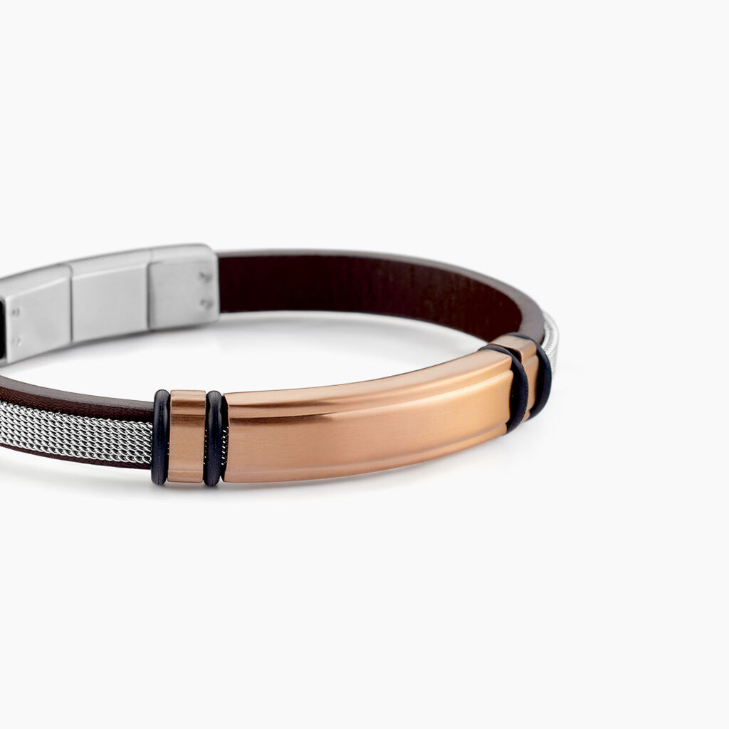 Bracelet Cuir De Vache Marron - Bracelets Cuir Homme | Histoire d&rsquo;Or