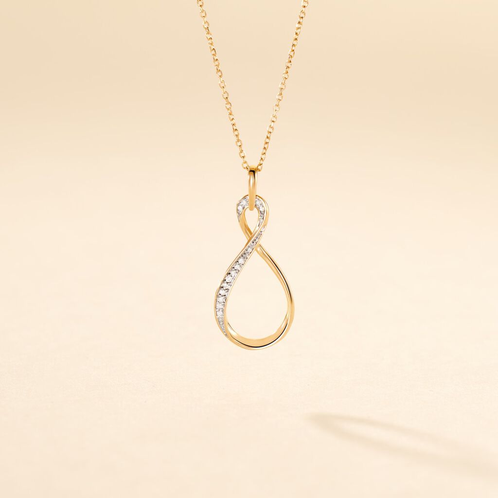 Collier Ilan Or Jaune Diamant - F&ecirc;te des m&egrave;res Femme | Histoire d&rsquo;Or