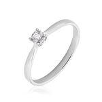 Bague Diamotion Or Blanc Diamant - Bagues solitaires Femme | Histoire d&rsquo;Or