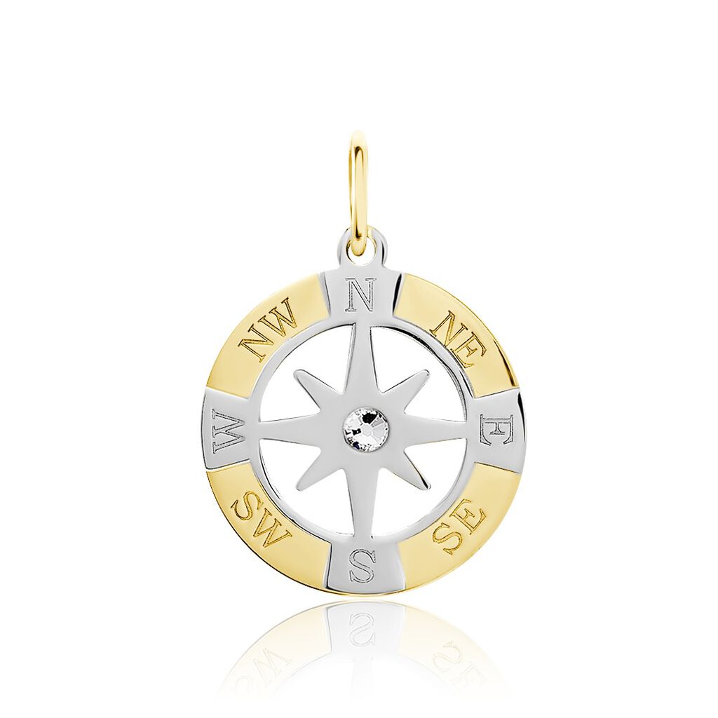 Pendentif Demyan Or Bicolore Oxyde De Zirconium - Pendentifs Homme | Histoire d’Or