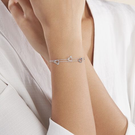 Bracelet Argent Blanc Suzy - Bracelets fantaisie Femme | Histoire d’Or