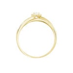 Bague Magnolia Croisee Or Jaune Diamant - Bagues avec pierre Femme | Histoire d&rsquo;Or