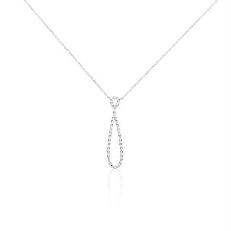 Collier Or Blanc Peregrina Diamants - Colliers Femme | Histoire d&rsquo;Or