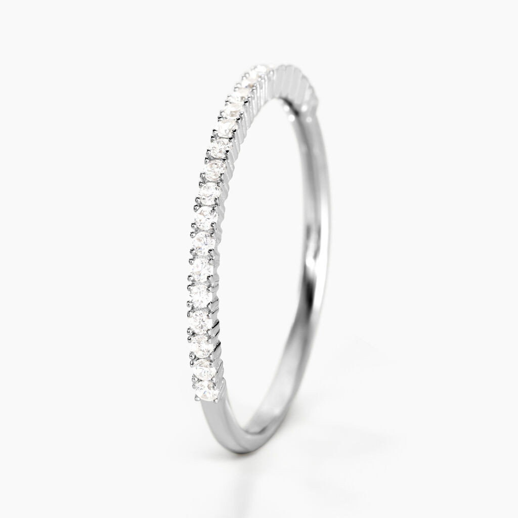 Alliance Julietta Or Blanc Oxyde De Zirconium - Alliances Femme | Histoire d&rsquo;Or