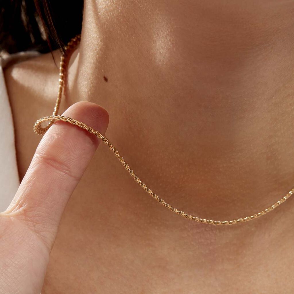 Collier Jayna Maille Palmier Or Jaune - Chaines Femme | Histoire d’Or