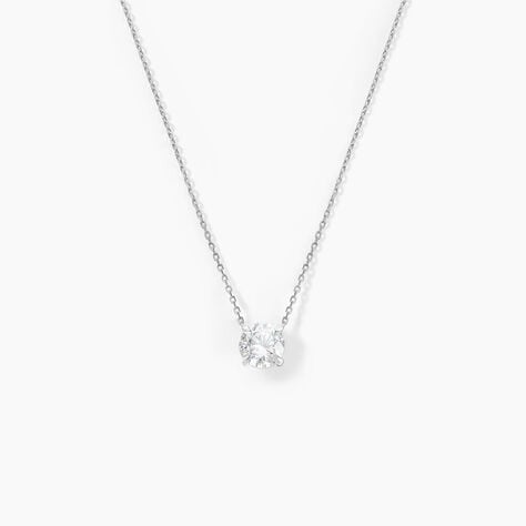 Collier Ponama Or Blanc Oxyde De Zirconium - Colliers Femme | Histoire d’Or