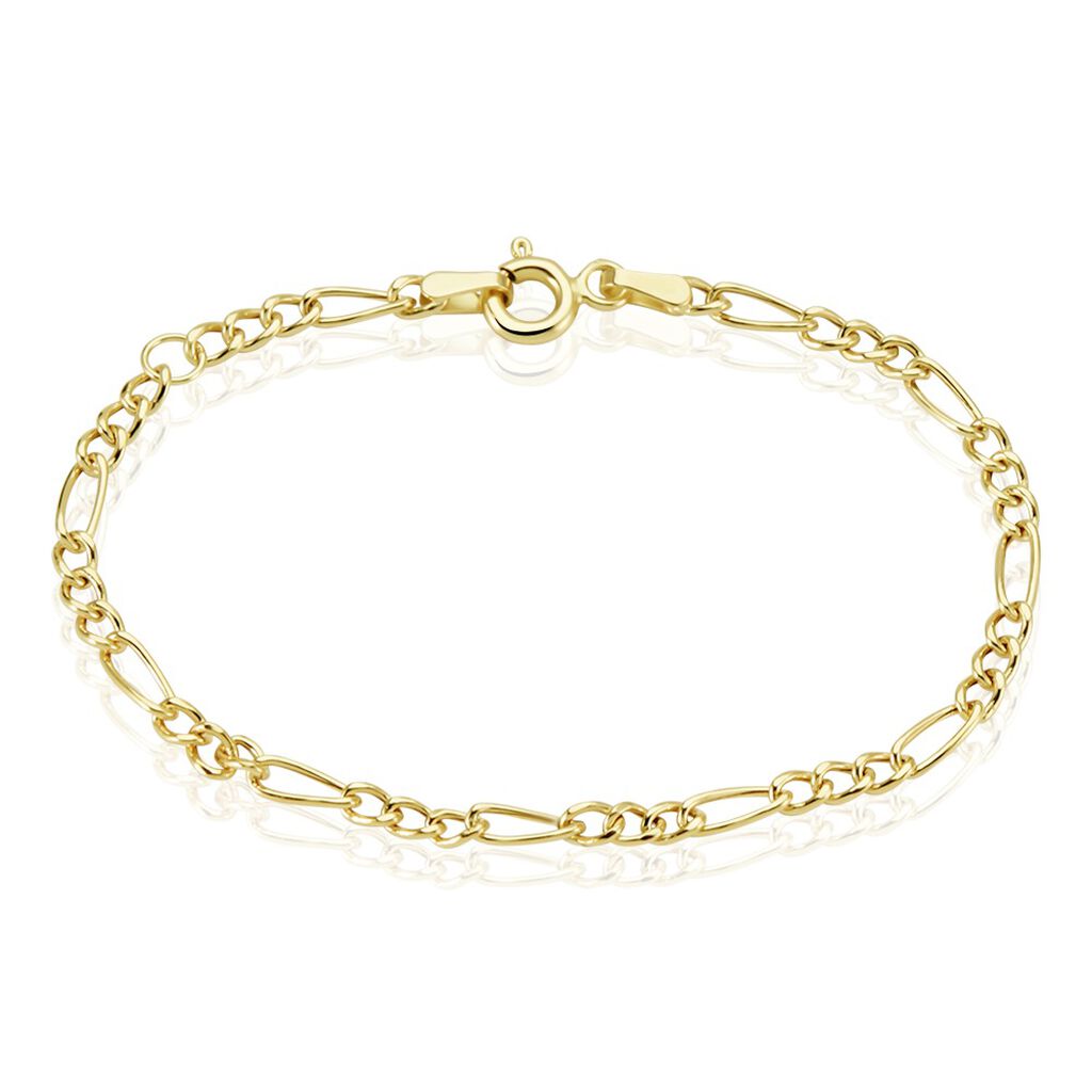 Bracelet Esma Maille Alternee 1/3 Or Jaune - Bracelets Communion Enfant | Histoire d’Or