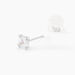 Boucles D'oreilles Puces Or Blanc Oxyde De Zirconium - Clous d'oreilles Famille | Histoire d’Or
