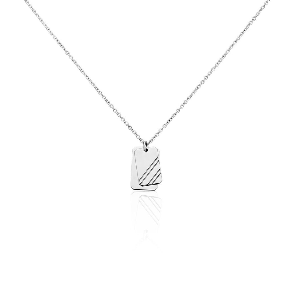 Collier Argent Blanc Djimy - Colliers Homme | Histoire d’Or
