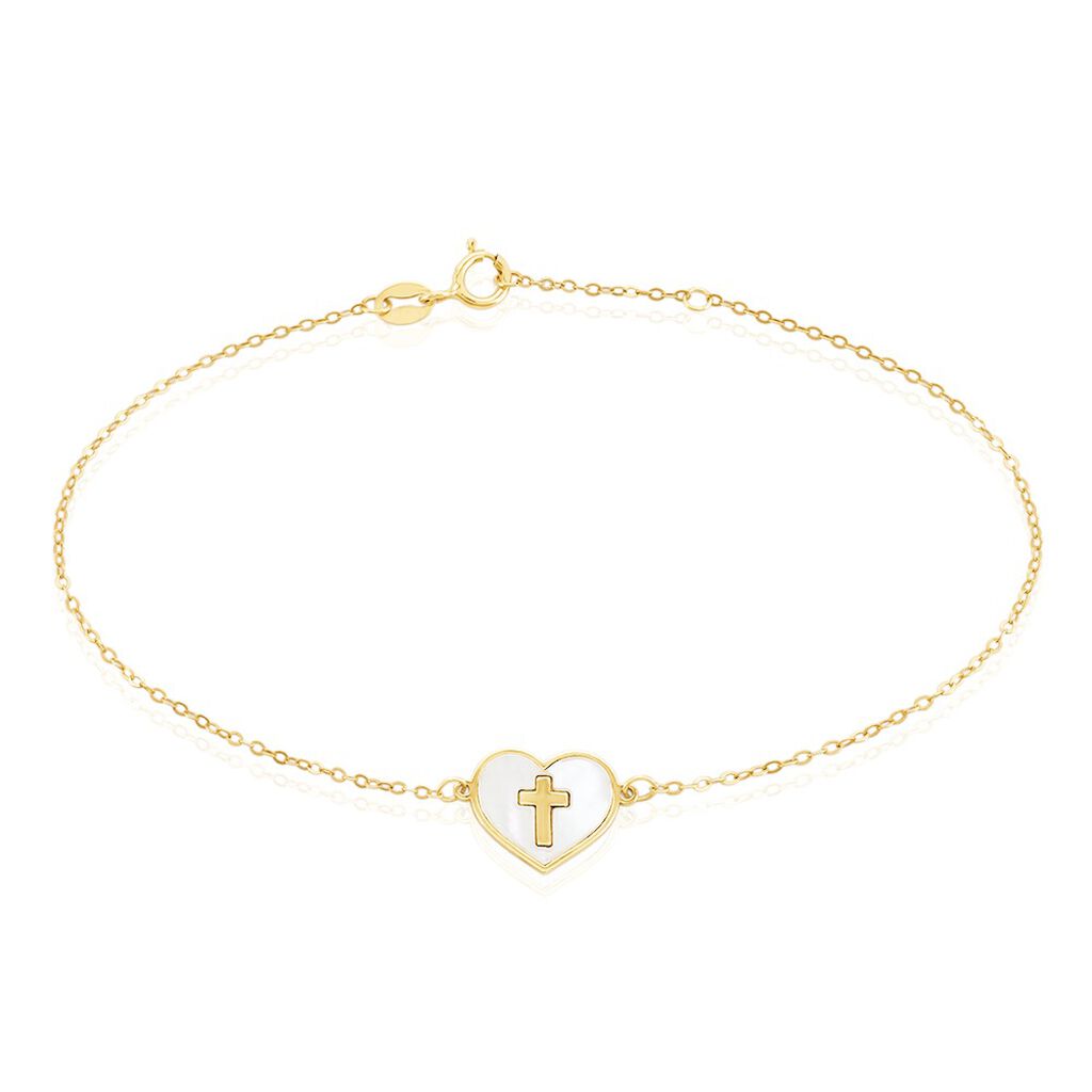 Bracelet Lawrie Or Jaune Nacre - Pendentifs Baptême Famille | Histoire d’Or