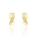 Boucles D'oreilles Izefia Rondes Or Jaune Oxyde De Zirconium - Boucles d'oreilles cr&eacute;oles Femme | Histoire d&rsquo;Or