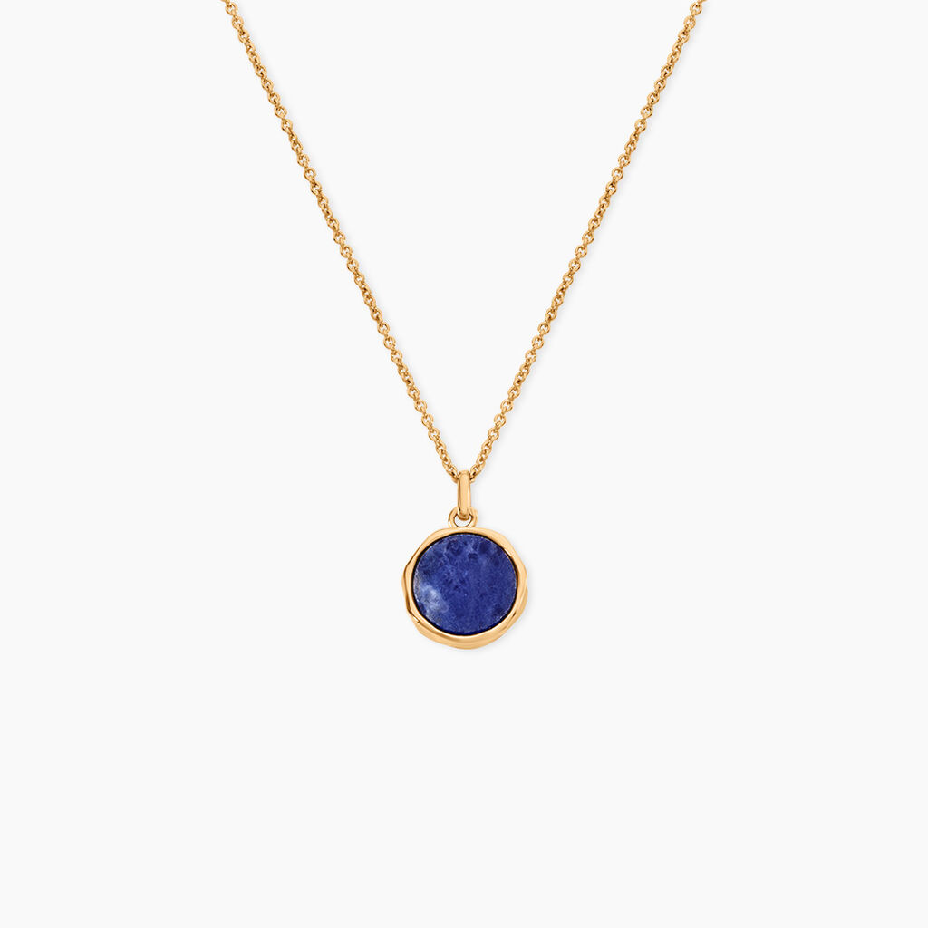 Collier Plaqu&eacute; Or Neassa Sodalite - Colliers Femme | Histoire d&rsquo;Or