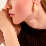 Boucles D'Oreilles Puces Doria Acier Jaune - Boucles d'oreilles fantaisie Femme | Histoire d&rsquo;Or
