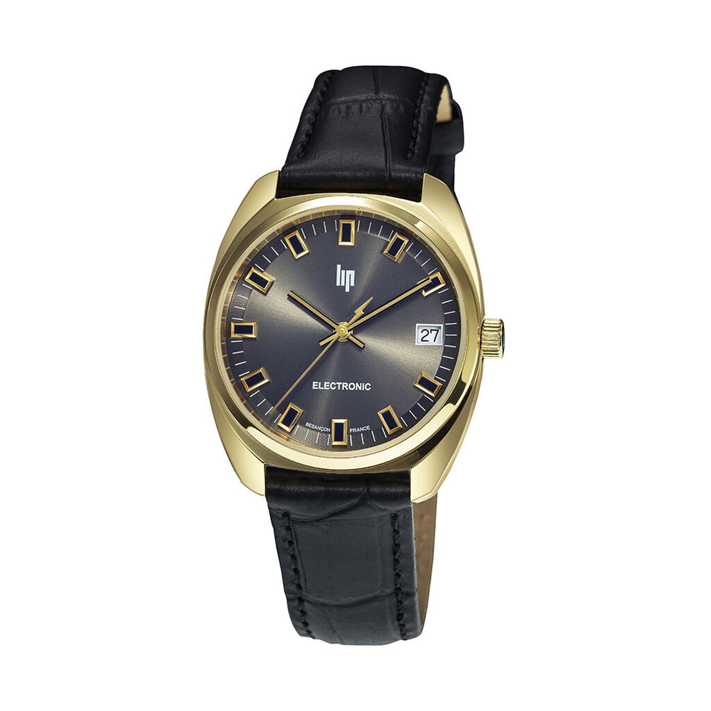 Montre Lip General De Gaulle Noir - Id&eacute;es cadeaux Unisex | Histoire d&rsquo;Or