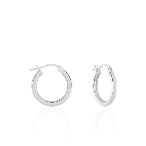 Créoles Verania Or Blanc - Boucles d'oreilles créoles Femme | Histoire d’Or